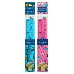 Линейка неломающаяся, гибкая "HappyGraphix", 20 СМ, 2 цвета, Арт. 45-0008 Bruno Visconti