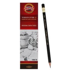 Карандаш профессиональный чернографитный 2.5 мм, Koh-I-Noor 1900 7В, L=175 мм