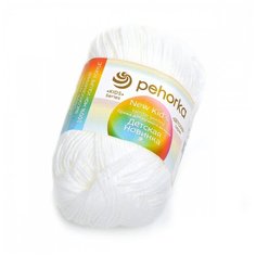 Пряжа Пехорка Детская Новинка цв.001 белый