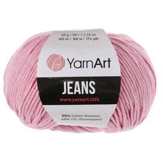 Пряжа "Jeans" 55% хлопок, 45% акрил 160м/50гр (36 св. розовый) 2497562 Yarn Art