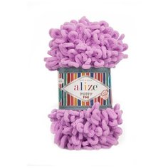 Пряжа Alize Puffy Fine (Пуффи Файн) 378 орхидея 100% микрополиэстер 100г 14м 5шт