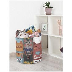 Корзина для игрушек JoyArty "Колоритные котики" 35x35 см