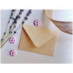 Мини конверты бумажные Крафт, 7 штук 10,5х7.5 см/Конверт для денег/ Нет бренда