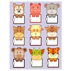 Наклейки для детского сада на шкафчик, на дверь, на кроватку, на горшок. Оранжевый Слоник