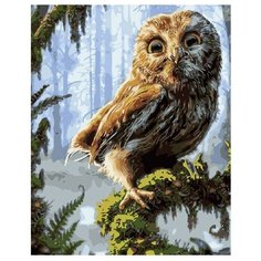 Алмазная мозаика без подрамника 30x40 см Совенок Noname