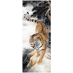 Картина по номерам Панно цветной холст Molly 35х90 см Амурский тигр (25 цветов)