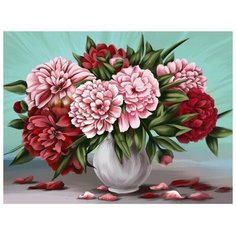 Алмазная мозаика на подрамнике 30x40 с полным заполнением "Пионы"./В упаковке шт: 1 Школа талантов