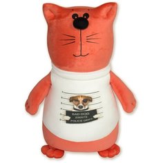 Мягкая игрушка антистресс Штучки, к которым тянутся ручки Кот в футболке, bad dog, символ года 2023, подарок на новый год