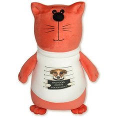 Мягкая игрушка антистресс Штучки, к которым тянутся ручки Кот в футболке, bad dog, символ года 2023, подарок на новый год