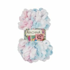 Пряжа ARACHNA BABY LAZY 100% микрополиэстер 5 шт. х 100 г 8.5 м цв. №03 белый-голубой-св. розовый-роз (BABY LAZY-№03)