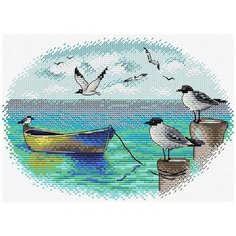 Набор для вышивания Жар-Птица "На пристани", 16x22 см