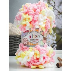 Пряжа "Puffy Fine Color" 100% микрополиэстер 14,5м/100гр (6367) Alize