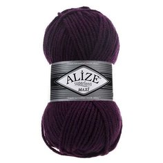 Пряжа Alize Superlana Maxi (Ализе Суперлана Макси) - 5 мотков 111 сливовый 75% акрил, 25% шерсть 100м/100г