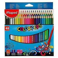 Карандаши трехгранные, 48 цветов, Maped Color Peps, ударопрочный грифель./В упаковке шт: 1