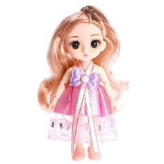 Кукла модная шарнирная "Эмма" в платье, микс (1 шт.) Promarket