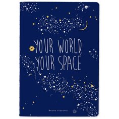 Тетрадь общая BrunoVisconti, А5 (147 х 210 мм), "твой МИР" 40 л, клетка, Арт. 7-40-001/139