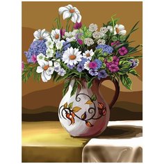 Картина по номерам Школа талантов, на холсте с подрамником "Полевые цветы" 40х50 см