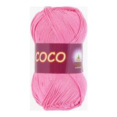 Пряжа хлопковая Vita Cotton Coco (Вита Коко) - 1 моток, 3854 светло-розовый, 100% мерсеризованный хлопок 240м/50г