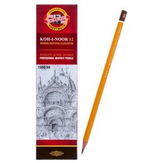 Карандаш чернографитный 2.5 мм, Koh-I-Noor 1500 8B, профессиональный, L=175 мм