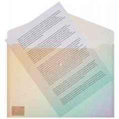 Папка-конверт на кнопке Attache Selection Rainbow А4 180 мкм (3 штуки в упаковке)