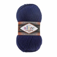 Пряжа ALIZE LANAGOLD FINE, т. синий - 58, 49% шерсть, 51% акрил, 5 мотков, 100 г, 390 м.