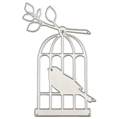 Нож для вырубки Сима-ленд Птица в клетке, 5067706 серебристый