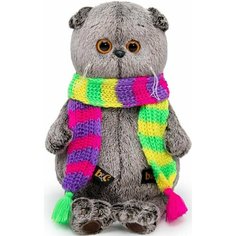 Игрушка мягкая КОТ басик в ярком шарфе 22 см BUDI BASA Ks22-202