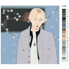 Картина по номерам X-669 "Рэпер T-Fest (Т-Фест) - Кирилл Незборецкий" 80х80 Brushes Paints