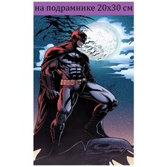 Алмазная мозаика на подрамнике 20х30 Бэтмен, алмазная вышивка 20*30, алмазная живопись 30х20, 30*20, Наборы с круглыми стразами, пейзаж Стиль для Дома
