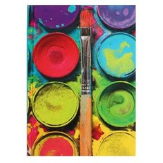 Колледж-тетрадь А5, 80 листов в клетку "Яркие цвета. Краски", твёрдая обложка, глянцевая ламинация, блок офсет Noname