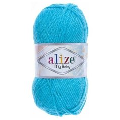 Пряжа "My baby" 100% акрил 150м/50гр (287 бирюзовый) (2 шт) Alize