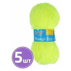 Пряжа Семеновская пряжа Mowgli Eco (5234), яркий лайм 5 шт. по 50 г