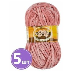 Пряжа Adelia DOLLY VELOUR (04), пудровый, 5 шт. по 100 г