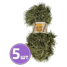 Пряжа Visantia "TRAFKA" меланжевая №2 100% полиэстер №2001 черно-белый - 5 мотков по 100 гр