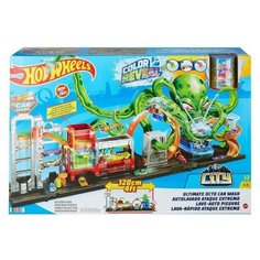 Игрушечный гоночный трек Hot Wheels Сити Невообразимая автомойка с осьминогом, 1 шт