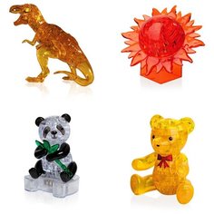 Подарок девочке Головоломка комплект 4 штуки Идеи подарков ребенку 8 марта Динозавр, Шар Солнце, Панда, Мишка Iq Toy