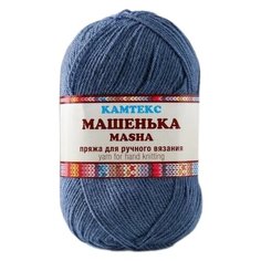 Пряжа Камтекс Машенька, 10 % мериносовая шерсть, 45 % акрил, 50 г, 215 м, 1 шт., К022 джинса