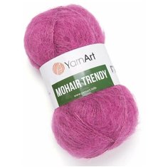 Пряжа для вязания YarnArt Mohair Trendy (ЯрнАрт Мохер Тренди) - 2 мотка 144 пыльная роза, полушерсть пушистая, 50% акрил, 50% мохер, 220м/100г