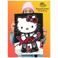 Плакат постер для девочки Хелло китти Hello Kitty кошка 1st Color