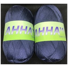 Пряжа Анна 16 Seam цвет 351 синий джинс 100г 530м 2 мотка