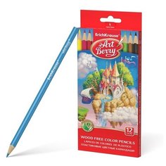 Пластиковые цветные карандаши 12 цветов, ErichKrause ArtBerry, трёхгранные