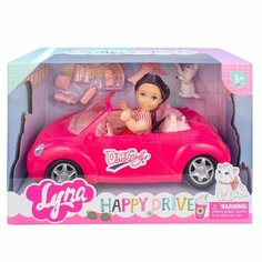 Кукла набор "Лина в автомобиле", Lyna Happy drive Нет бренда