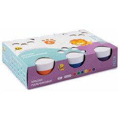 Краски пальчиковые "Лео" "Расти" LFINP-006 6 цветов *70 г .