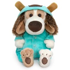 Мягкая игрушка Basik&Co в подарочной упаковке - Бартоломей BABY в комбинезоне Собачка 20 см