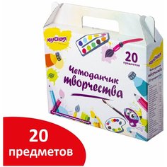 Набор для творчества Юнландия в подарочной коробке, "Чемоданчик творчества", 20 предметов (880124)