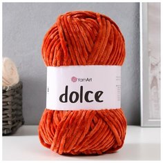 Пряжа "Dolce" 100% микрополиэстер 120м/100гр (793 терракотовый) 9465006 Yarn Art