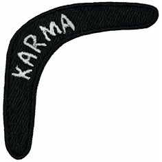 Нашивка (шеврон, патч) на одежду Карма на термоплёнке 65х10 мм Tixxi Studio