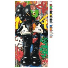 Картина по номерам W-351 "Игрушка художника (Брайан Доннелли) KAWS" 40Х80 Brushes Paints