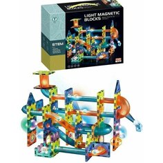 Светящийся магнитный конструктор Light Magnetic Blocks №2302 110 деталей Di Ge