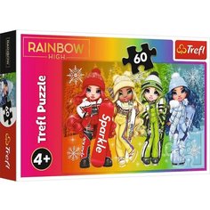 Пазл для детей Trefl 60 деталей: Радостные куклы, Rainbow High